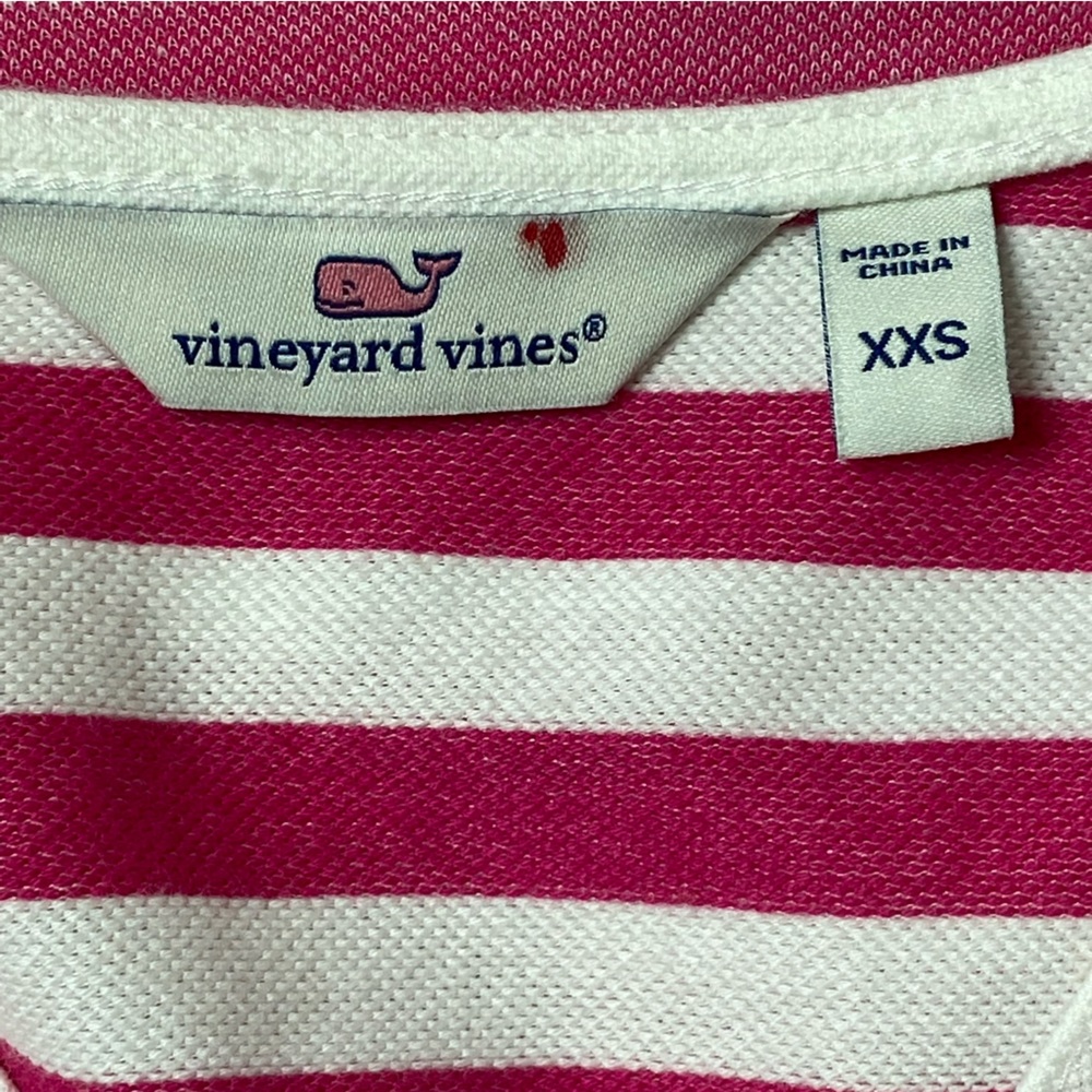 Vineyard Vines Knit Stripe Swing Dress In Pink and White Sz XXS - Picture 14 of 15